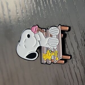 Peanuts Snoopy and Woodstock Inspired Enamel Pin